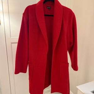 J Crew Mercantile Red Wrap Coat